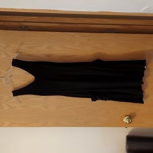 Reformation Black V Neck Dress XS